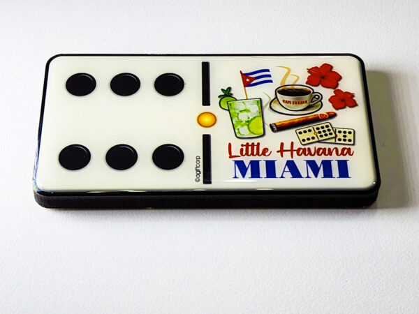 Miami Magnet Domino tile adorned with vibrant culture of Little Havana - Image 3