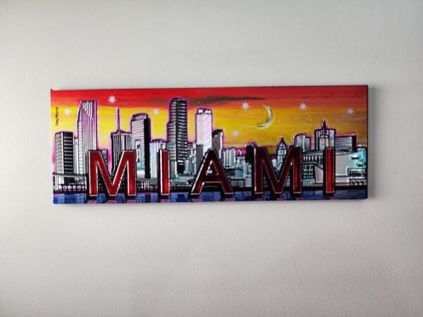 Miami Magnet Skyline of Miami's Towering buildings sunset