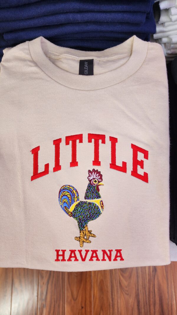 100% Cotton Embroidered unisex T-Shirt – Little Havana / The Traditional Rooster
