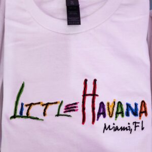 100% Cotton Embroidered Unisex T-Shirt – Little Havana / Color Art Paint
