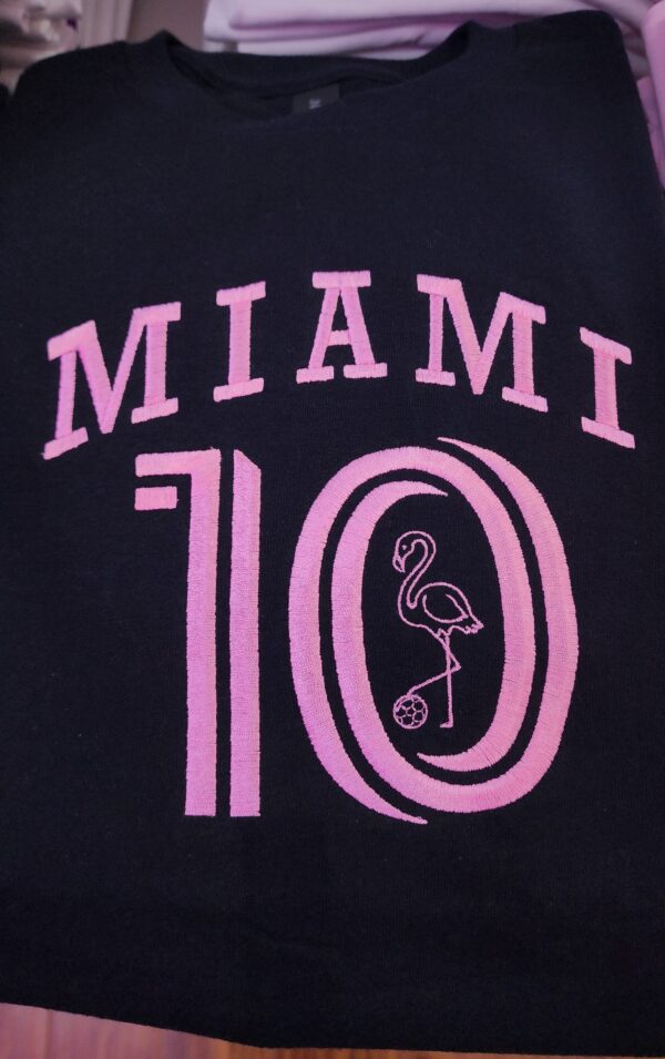 “Miami 10” Flamingo Tee – Limited Edition / 100% Cotton Embroidered Unisex T-Shirt