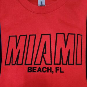 🔥Miami Heat Style! 🔥/ 100% Cotton Embroidered Unisex T-Shirt