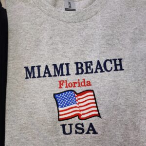 GLOW Miami Beach Shirt / 100% Cotton Embroidered Unisex T-Shirt