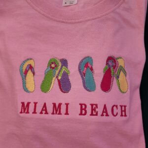 FRUIT&LOOM Miami Beach / 100% Cotton Embroidered Unisex T-Shirt